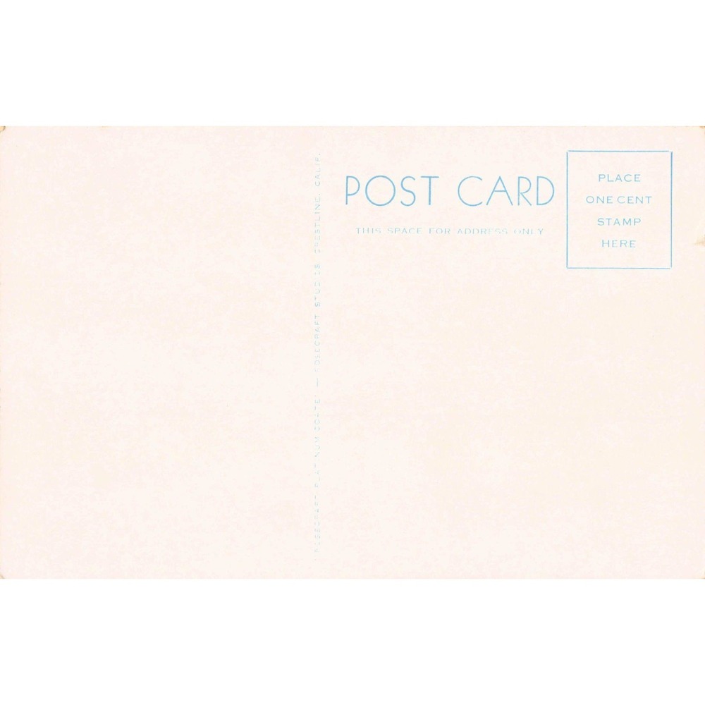 Vtg Winter at Alpine Twin Peaks Calif Snow Cabin Postcard 4032 Rosecraft - Picture 2 of 2